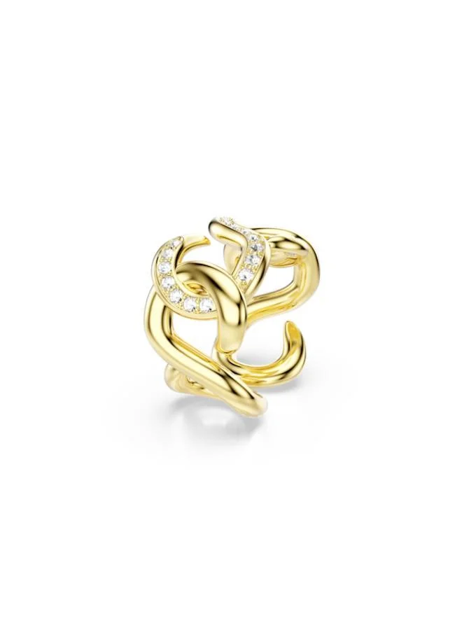 SWAROVSKI Dextera Gold Tone Plated Open Crystal Ring (Size 55)